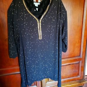 Catherine's Black V neck top